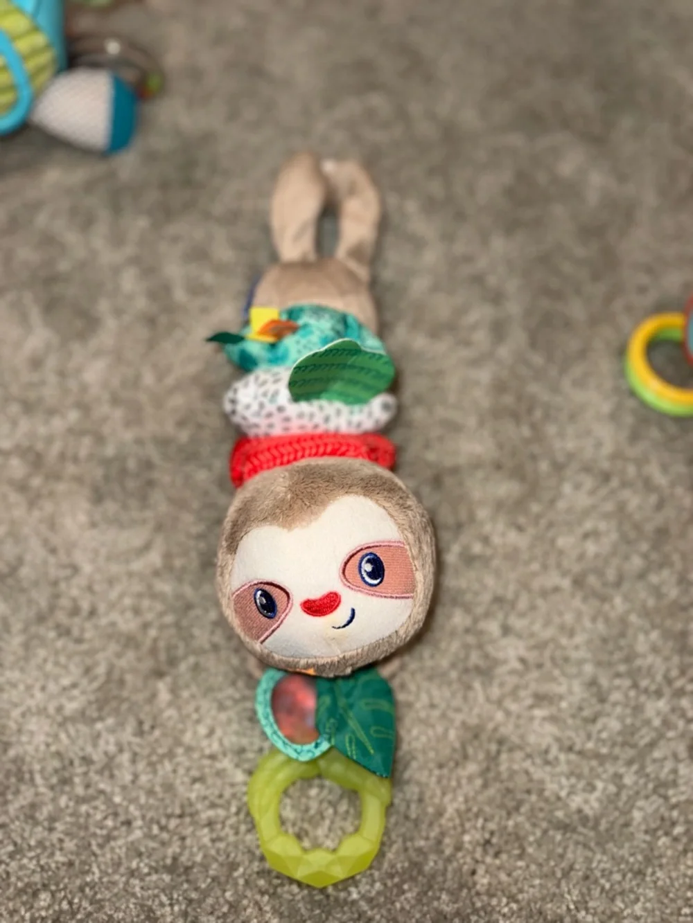 Infantino Colorful Plush Activity Toy Set - Green, Yellow, Blue, Orange, Red - Picture 4 of 5